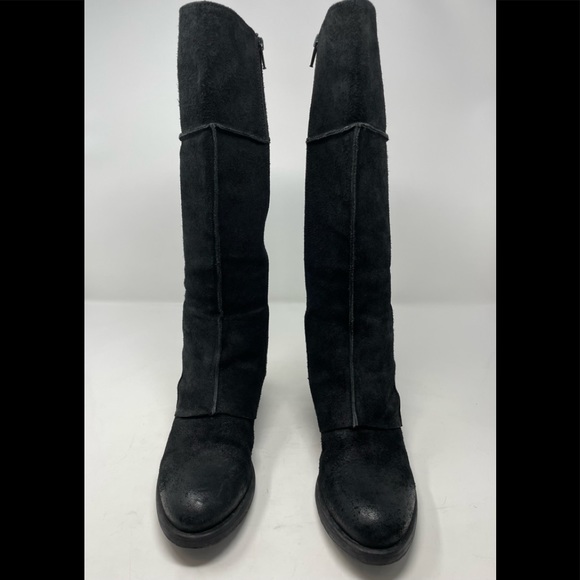 Vera Wang Oiled Suede Spat Tall Boots🖤 - Picture 2 of 14